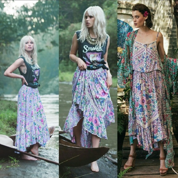 Spell designs babushka lavender kerchief skirt XS - Picture 5 of 8